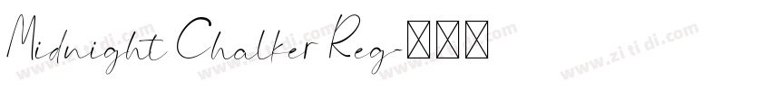 Midnight Chalker Reg字体转换